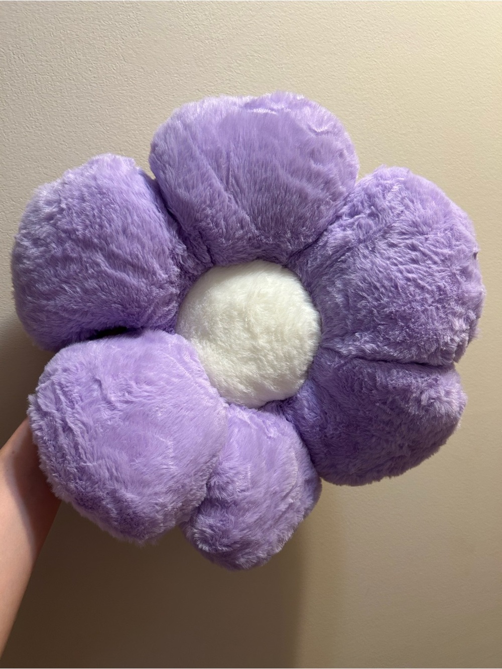Plush Lilac Flower Pillow - Home Accessories